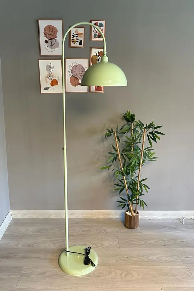 Dimmerli Işığı Ayarlanabilen Işığı Artırılıp Azaltılabilen Mint Hareketli Başlık Metal Lambader Dimmerli Işığı Ayarlanabilen Işığı Artırılıp Azaltılabilen Mint Hareketli Başlık Metal Lambader